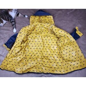 Vintage Aqua Sheen women's reversible Waterproof Rain Coat Size S